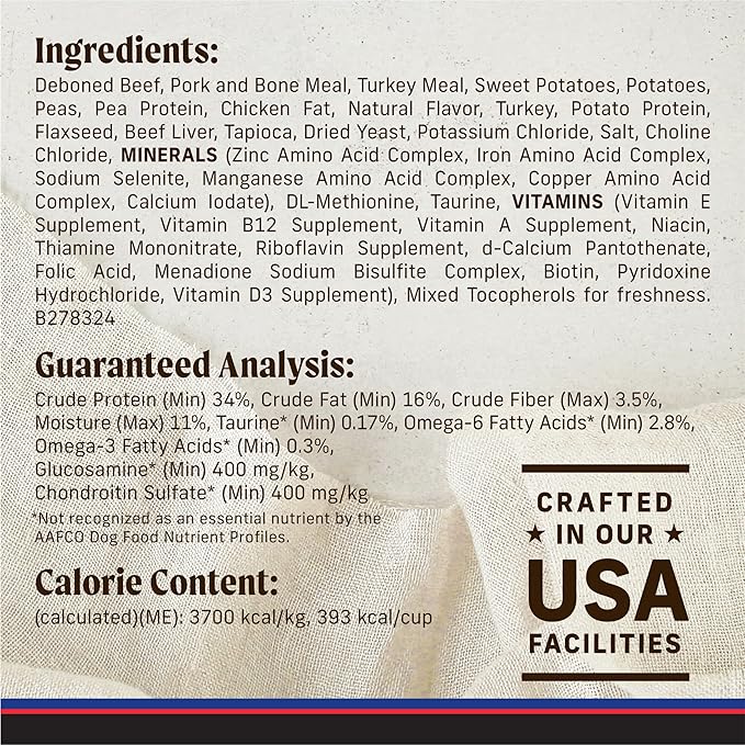 Merrick Backcountry Grain Free Dry Adult Dog Food, Kibble With Freeze Dried Raw Pieces, Hero’s Banquet Recipe - 4.0 lb. Bag
