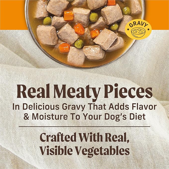 Merrick Chunky Grain Free Premium And Wholesome Canned Dog Food, Real Meat Colossal Chicken Dinner In Gravy - (Pack of 12) 12.7 oz. Cans