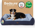 Bedsure SupportMax™ XL Pro Orthopedic Dog Beds Large Sized Dog - As Seen on TV Extra Thick Supportive Dogs Couch with Waterproof Washable Cover, Extra Large Comfort Pet Sofa with Sherpa, Navy, 45"