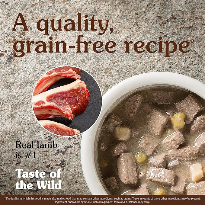 Taste of the Wild Sierra Mountain Canine Recipe with Lamb in Gravy Canned Dog Food, 13.2-oz, Case of 12
