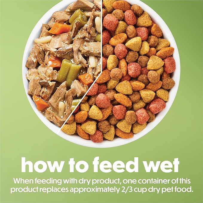 Purina Beneful Dog Food Freshly Prepared Meals Beef and Chicken Medley with Green Beans, Carrots and Wild Rice - (Pack of 8) 10 oz. Tubs