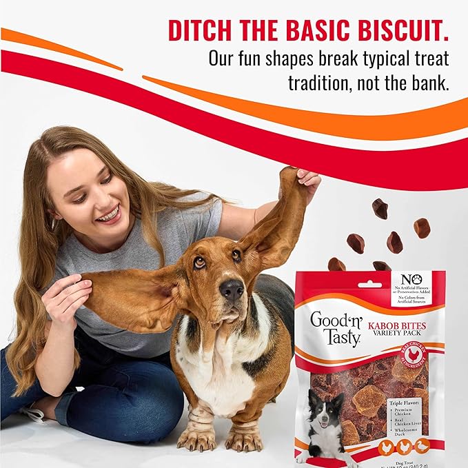 Good ‘n’ Tasty Kabob Bites, 12 oz, Treats For Dogs, Made with Real Chicken