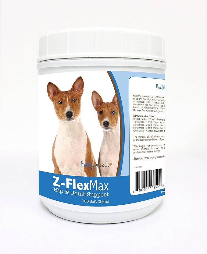 Healthy Breeds Basenji Z-Flex Max Hip and Joint Soft Chews 170 Count