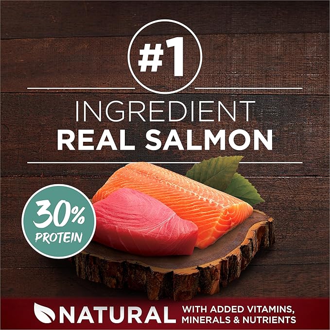 Purina ONE True Instinct With Real Salmon and Tuna Natural With Added Vitamins, Minerals and Nutrients High Protein Dog Food Dry Formula - 15 lb. Bag