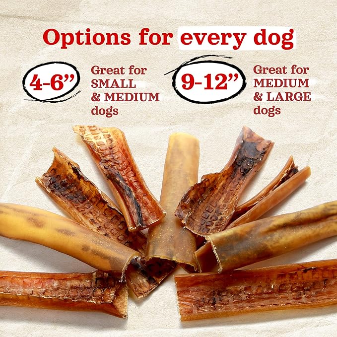 Natural Farm Bully Chips (4-6 Inch, 8 Oz.), Digestible Beef Cheek from Grass-Fed Cows, Non-GMO, Grain-Free, Natural Long-Lasting Dog Chews for Small, Medium & Large Dogs, Great Rawhide Alternative