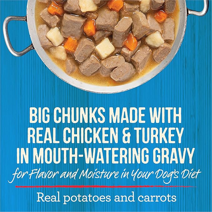 Merrick Chunky Grain Free Premium And Wholesome Canned Dog Food, Real Meat Carvers Delight Dinner In Gravy - (Pack of 12) 12.7 oz. Cans