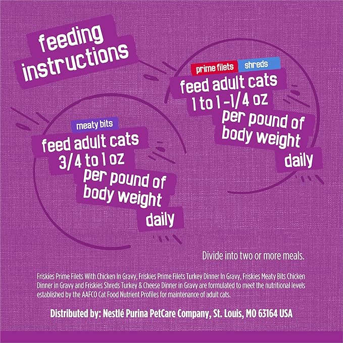 Friskies Purina Gravy Wet Cat Food Variety Pack, Poultry Shreds, Meaty Bits and Prime Filets - (Pack of 64) 5.5 oz. Cans