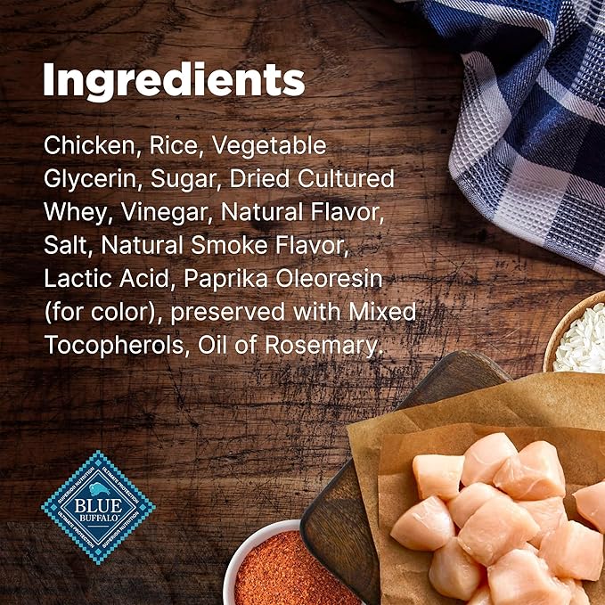 Blue Buffalo Nudges Jerky Cuts Dog Treats, Made in the USA with Natural Ingredients, Chicken, 10-oz Bag (Pack of 6)