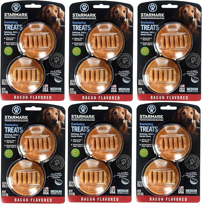 Starmark Everlasting Treats Dental Chews Medium Bacon 2ct. (6pk)
