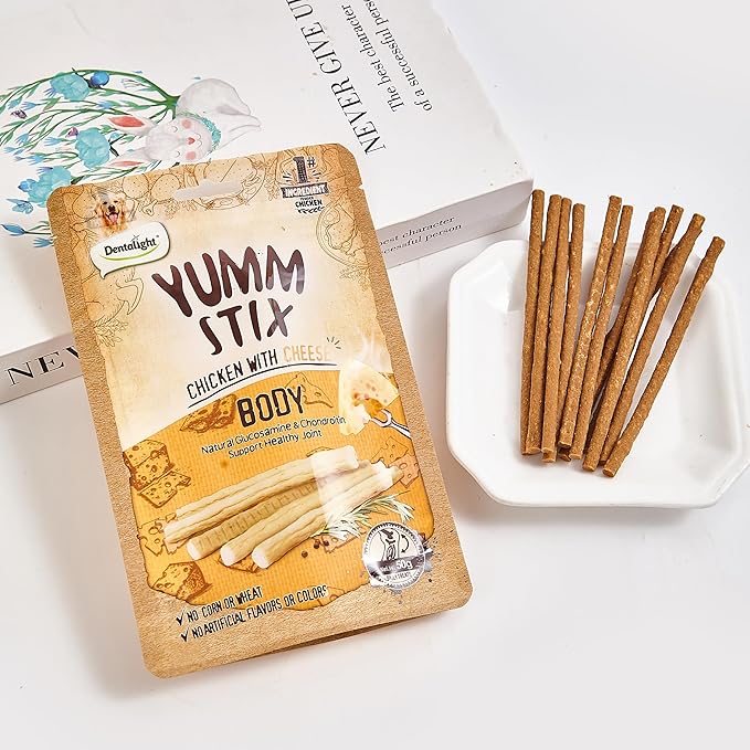 Dog Soft Chewy Treats Yumm Stick, Chicken with Beef/Lamb/Liver/Cheese, High Protein, Energy Support, DHA & Omega 3 & 6