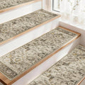 COSY HOMEER Stair Treads for Wooden Steps Washable Non Slip Stair Treads 8" X 30" Soft Stair Carpet Treads Reusable Indoor Stair Runner Rug for Kids, Elders and Pets 15pcs