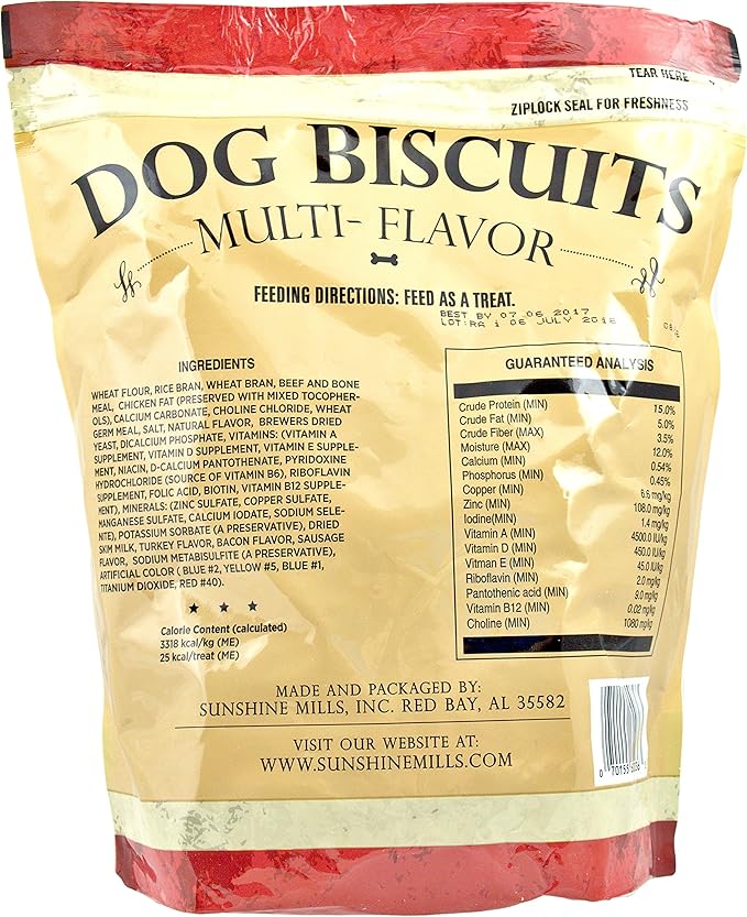 Old Glory Dog Treats Dog Biscuits, Multi-Flavor with Chicken, Beef, Sausage, Bacon & Turkey Flavors, 28 oz.