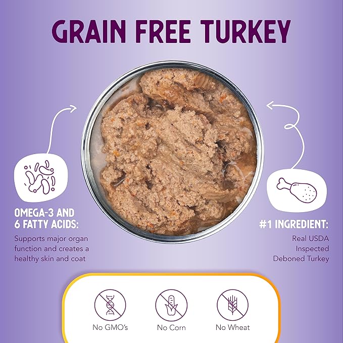 Health Extension Turkey Entrée Wet Dog Food Grain-Free, 12.5 oz – Protein-Rich Recipe, Hydration Support, Ideal for Sensitive Stomachs (Case of 12 Cans)