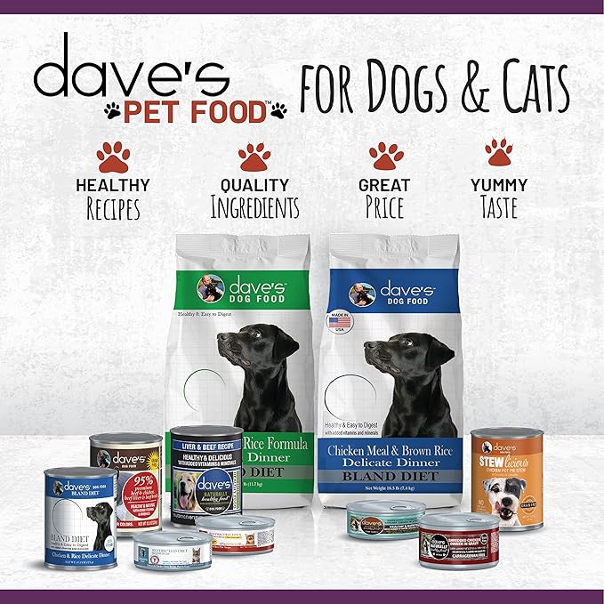 Dave's Pet Food Kidney Care Dog Food (Tuna Pate), NEW Recipe! Wet Renal Dog Food, Low Phosphorus, Renal Kidney Support, Vet Formulated, 13 oz, (12 Pack)