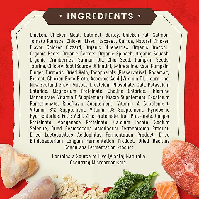 Stella & Chewy's SuperBlends Raw Blend Wholesome Grains Puppy Cage-Free Chicken & Wild Caught Salmon Recipe with Superfoods, 21 lb. Bag