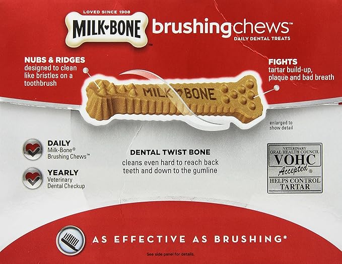 Milk-Bone Brushing Chews Daily Dental Treats - Small/Medium Value Pack, 22 Ounce - 28 Bones