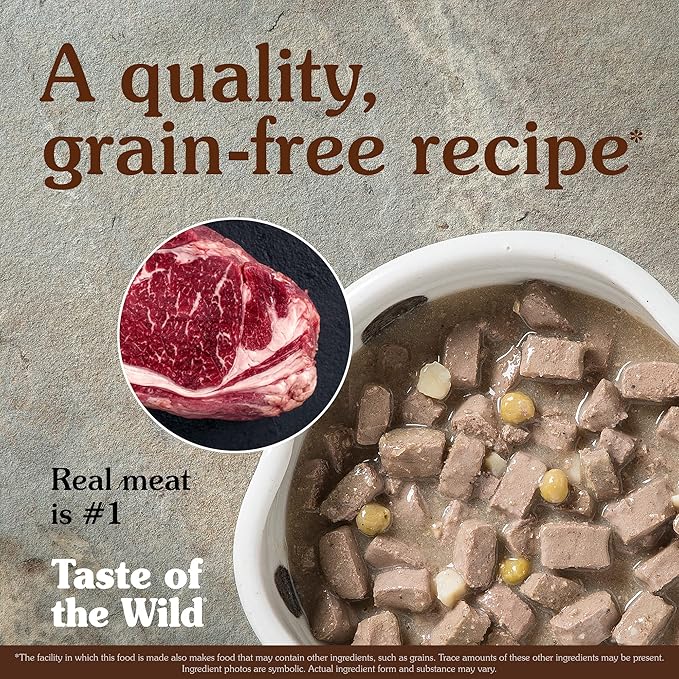 Taste of the Wild High Prairie Canine Recipe with Bison in Gravy Canned Dog Food, 13.2-oz, Case of 12