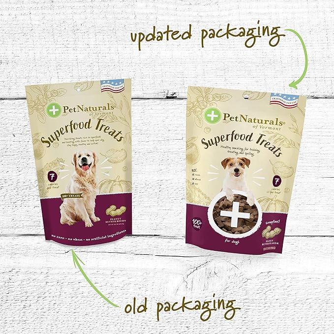 Pet Naturals Superfood Dog Treats with Blueberry and Kale - No Corn, Wheat or Artificial Ingredients - Healthy Snacks for Good Behavior and Training - Chicken Flavor, 100 Chews (Pack of 1)