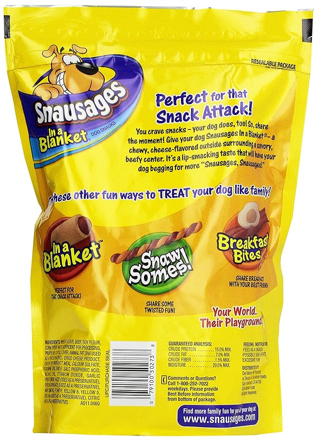 Snausages in a Blanket Dog Snacks Beef and Cheese, 25 oz.